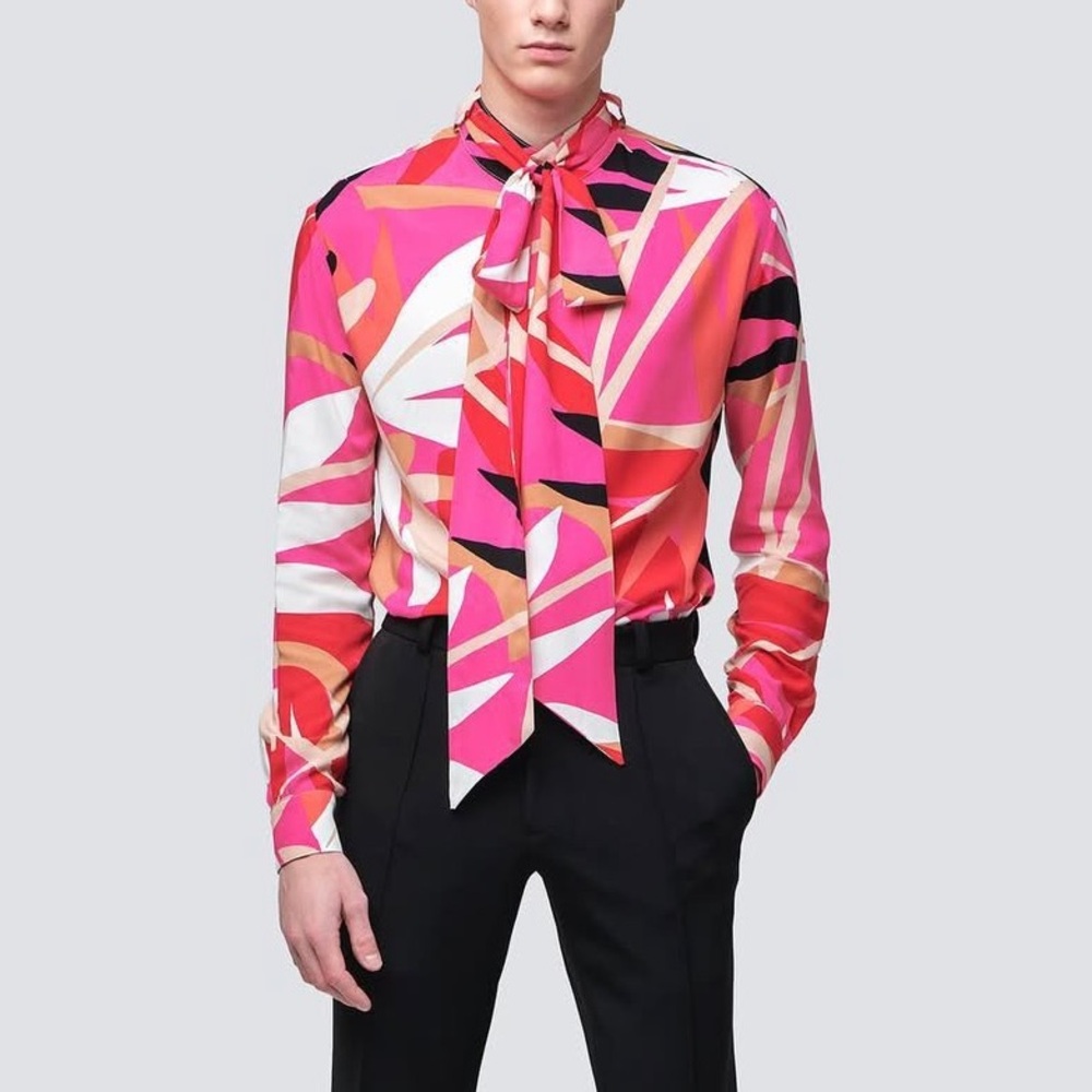 Vibrant Abstract Print Button-Up - Picture 7 of 7